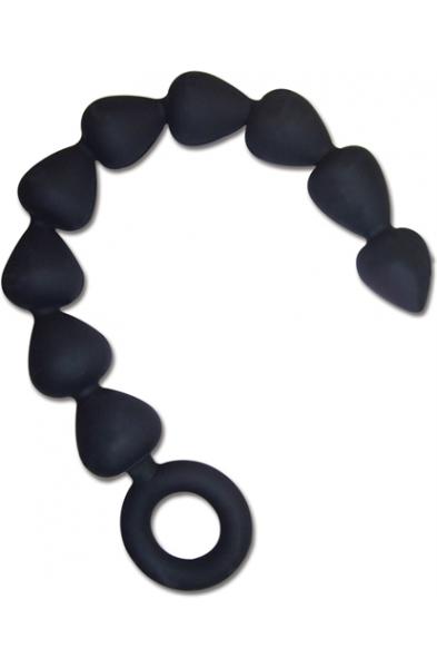 Sex and Mischief Silicone Anal Beads - Black