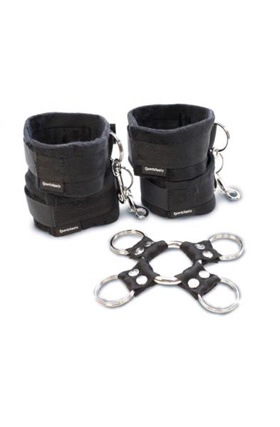 5 Piece Hog Tie and Cuff Set - Black