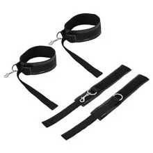 Thigh and Wrist Cuff Set - Black