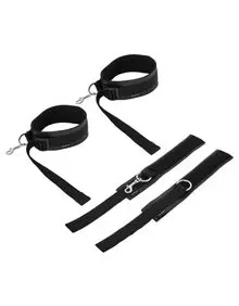 Thigh and Wrist Cuff Set - Black