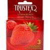 Trustex Flavored Lubricated Condoms - 3 Pack - Strawberry