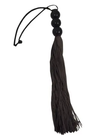 Sex and Mischief Rubber Whip Small 10 Inch - Black
