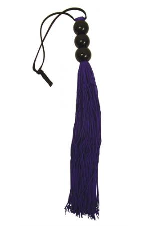 Sex and Mischief Rubber Whip Small 10 Inch - Purple