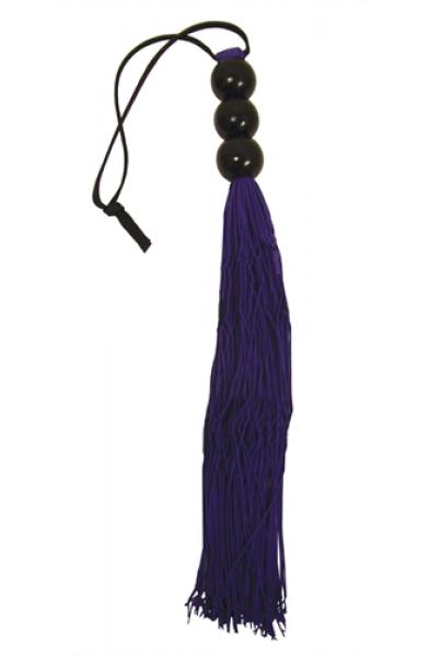 Sex and Mischief Rubber Whip Small 10 Inch - Purple