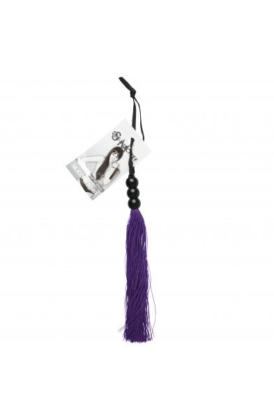 Sex and Mischief Rubber Whip Small 10 Inch - Purple