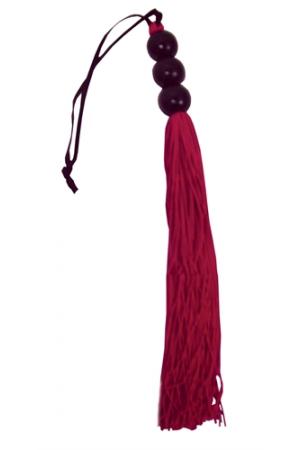 Sex and Mischief Rubber Whip Small 10 Inch - Red