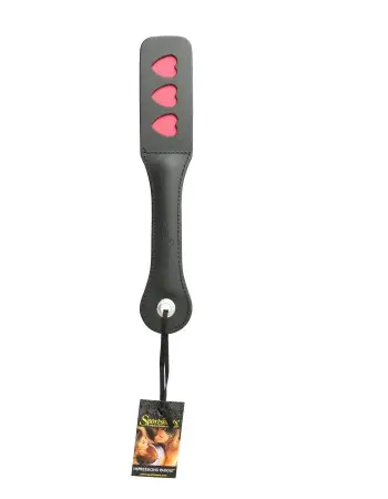 12 Inch Leather Impression Paddle - Heart