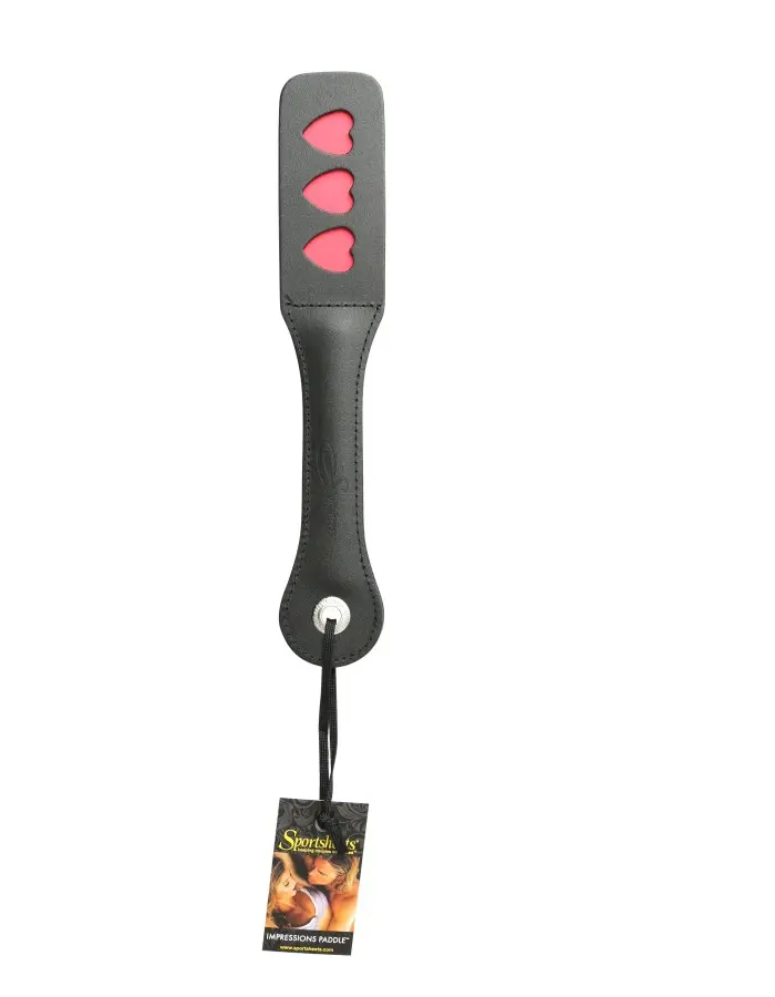 12 Inch Leather Impression Paddle - Heart