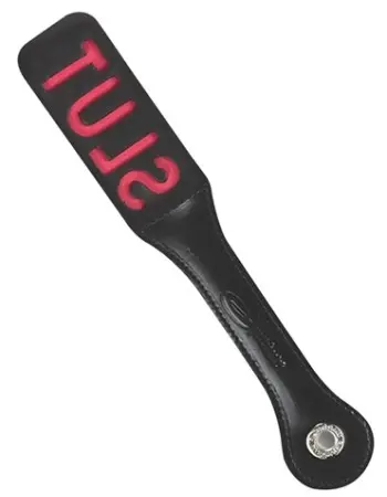12 Inch Leather Impression Paddle - Slut