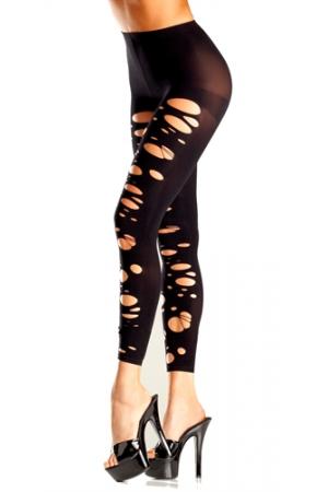 Black Ripped Tights - One Size