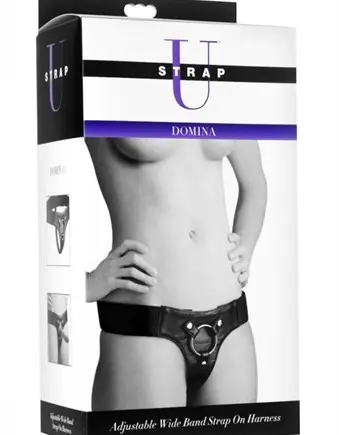 Domina Adjustable Wide Band Strap on Harness