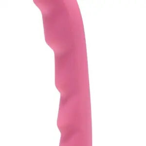 Ripples Silicone Dildo Strap on Compatible - Pink