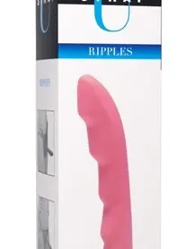 Ripples Silicone Dildo Strap on Compatible - Pink