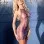 Halter Fishnet Mini Dress - One Size - Rainbow