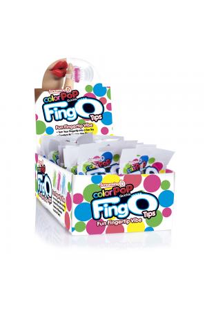 Fingo Tips - 18 Count Pop Box Display - Assorted Colors