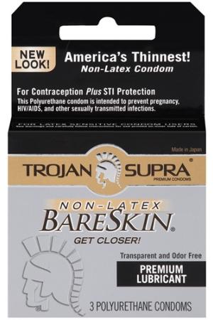 Trojan Supra Bareskin Polyurethane - 3 Pack