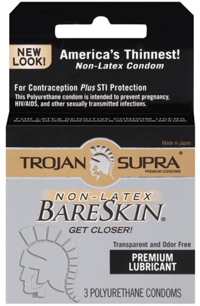 Trojan Supra Bareskin Polyurethane - 3 Pack