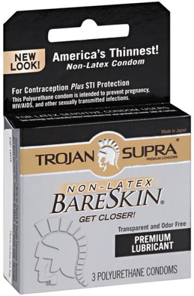 Trojan Supra Bareskin Polyurethane - 3 Pack