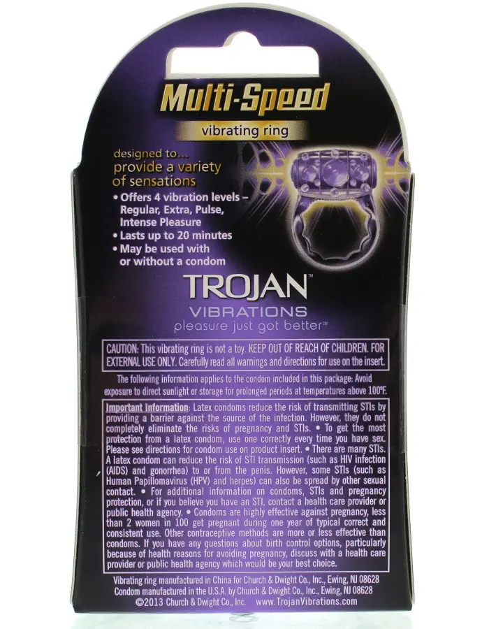 Trojan Vibrations Multi-Speed Vibrating Ring