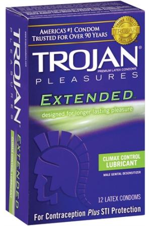 Trojan Pleasures Extended Pleasure - 12 Pack