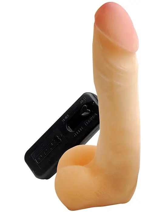 Cyberskin Vibrating Cyber Cock With Balls - Light
