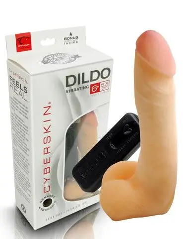 Cyberskin Vibrating Cyber Cock With Balls - Light