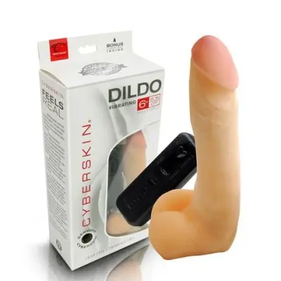 Cyberskin Vibrating Cyber Cock With Balls - Light