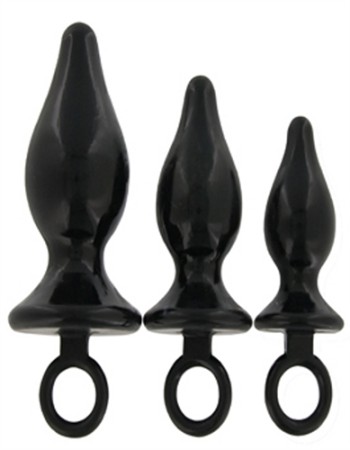 Anal Pacifiers Set of 3 - Black