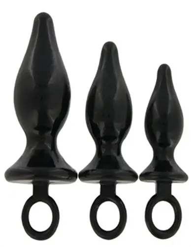 Anal Pacifiers Set of 3 - Black