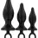 Anal Pacifiers Set of 3 - Black
