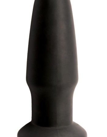Silicone Vibrating Butt Plug - Small - Black