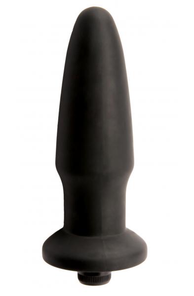 Silicone Vibrating Butt Plug - Small - Black