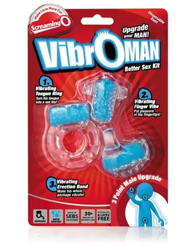 Screaming O Vibro Man - Each - Blue