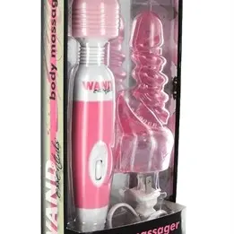 Variable Speed Wand With Attachment - Pink