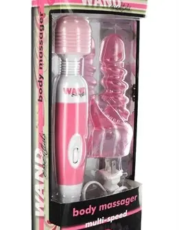 Variable Speed Wand With Attachment - Pink
