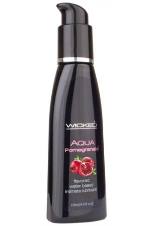 Aqua Pomegranate Flavored Water-Based Intimate Lubricant 2 Oz.