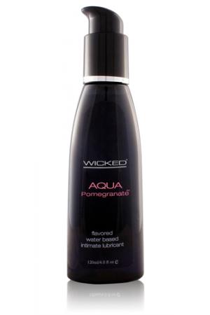 Aqua Pomegranate Flavored Water-Based Lubricant - 4 Oz.