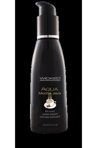 Aqua Mocha Java Flavored Water-Based Intimate Lubricant 2 Oz.