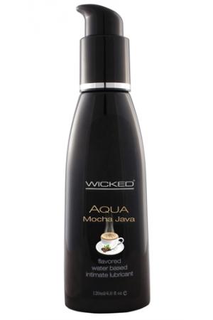 Aqua Mocha Java Flavored Water-Based Lubricant - 4 Oz.