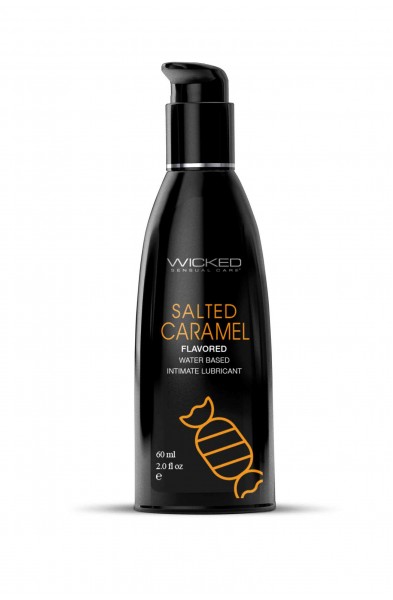 Aqua Salted Caramel Flavored Water Based Intimate  Lubricant - 2 Fl. Oz.