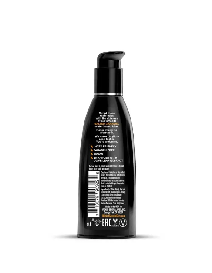 Aqua Salted Caramel Flavored Water Based Intimate Lubricant - 2 Fl. Oz.