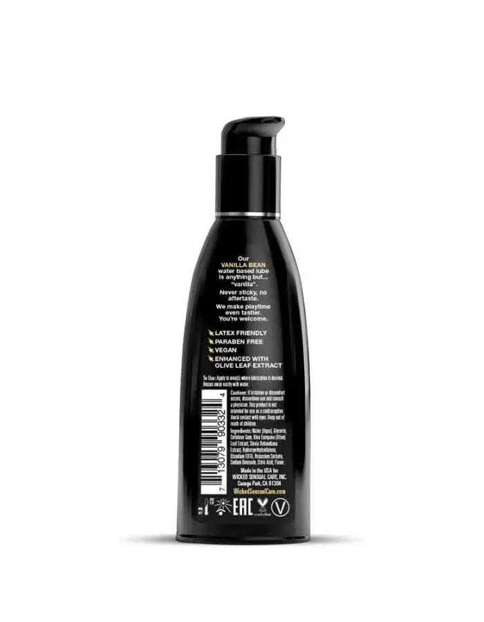Aqua Vanilla Bean Flavored Water Based Intimate Lubricant - 2 Fl. Oz.