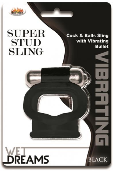 Wet Dreams Super Stud Sling - Black