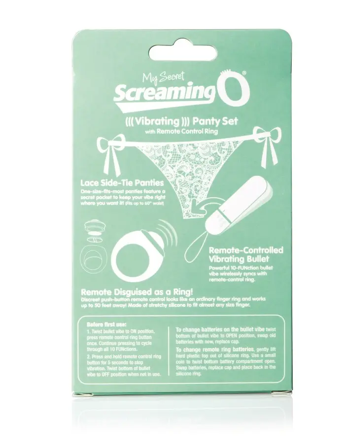 My Secret Screaming O Vibrating Panty Set - White - Each