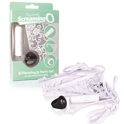 My Secret Screaming O Vibrating Panty Set - White - Each