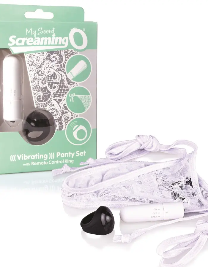 My Secret Screaming O Vibrating Panty Set - White - Each