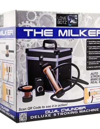 Love Botz the Milker Duel Cylinder Deluxe  Stroking Machine