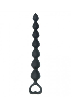 The 9's S Beads Silicone Anal Beads - Black