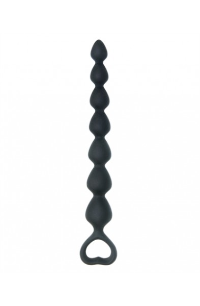 The 9's S Beads Silicone Anal Beads - Black