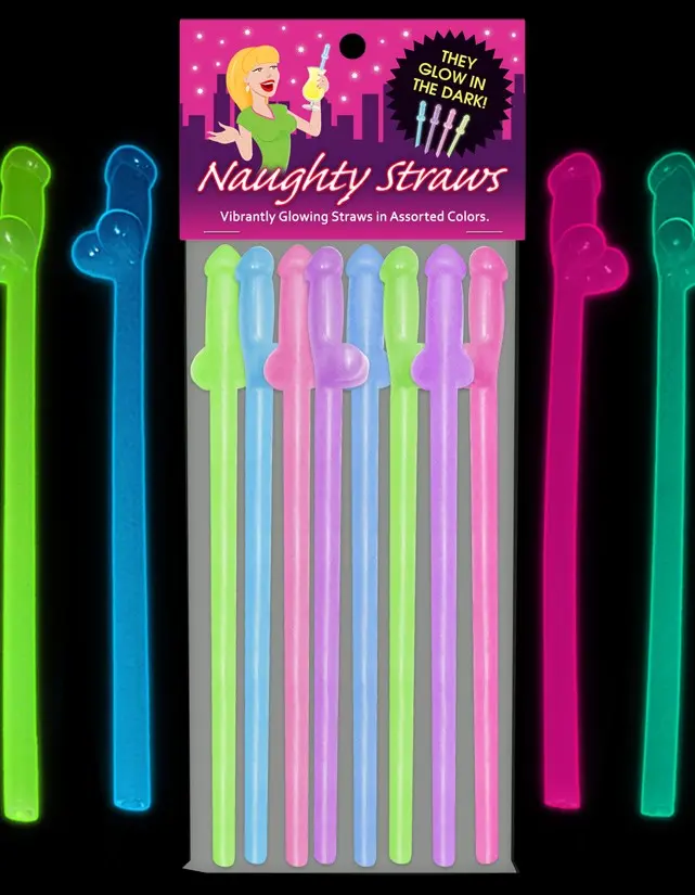 Glow-in-the-Dark Naughty Straws